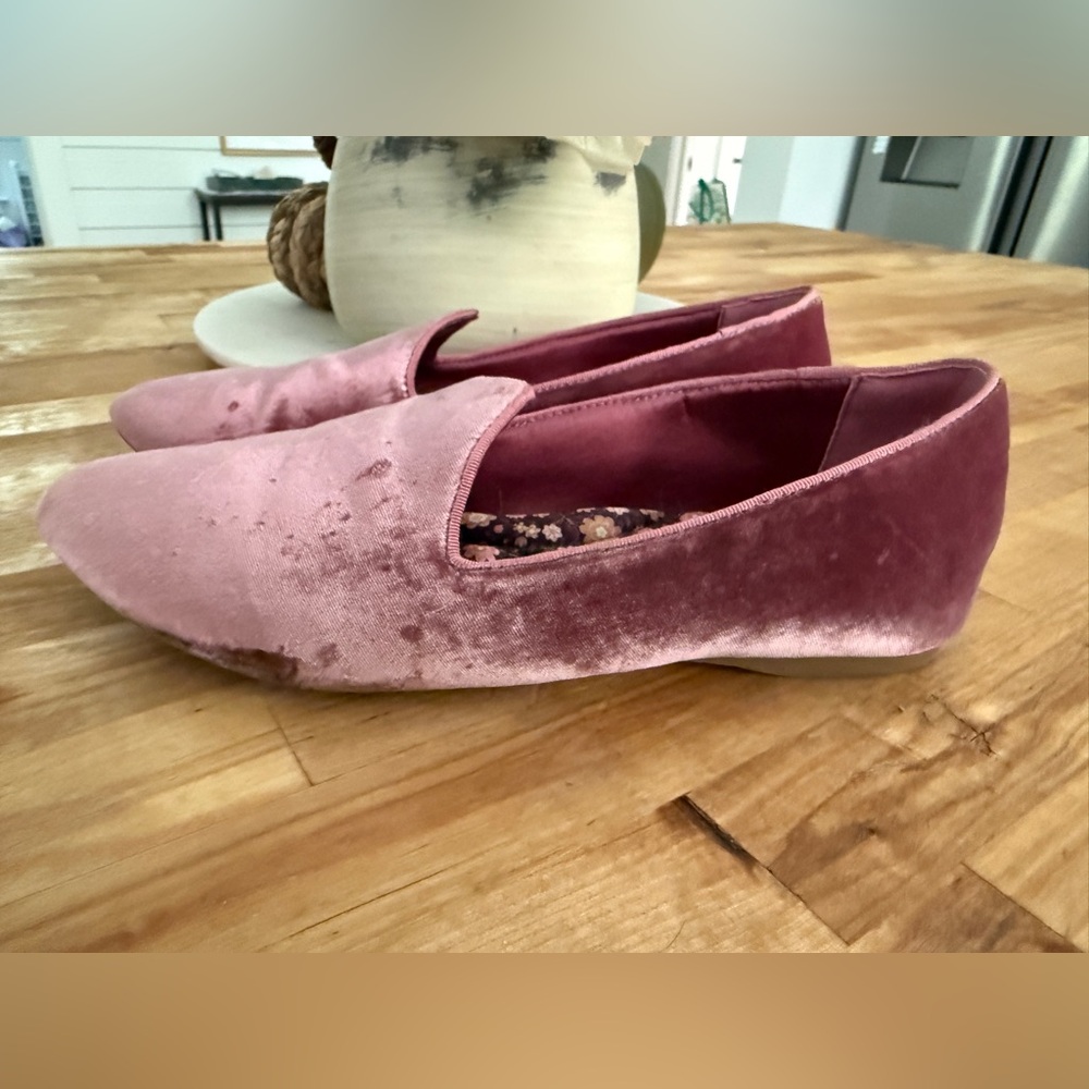 Birdies Pink Velvet Loafers